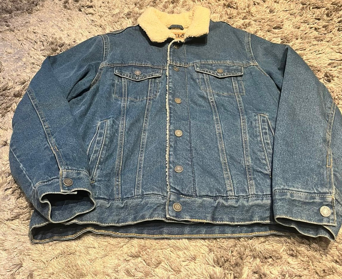 Pull&Bear Abrigo Vaquero Forrado con Borreguito