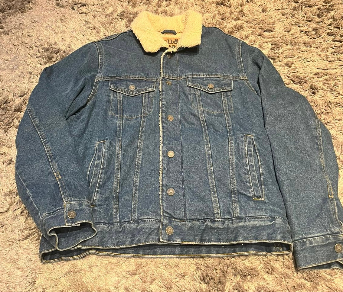 Pull&Bear Abrigo Vaquero Forrado con Borreguito